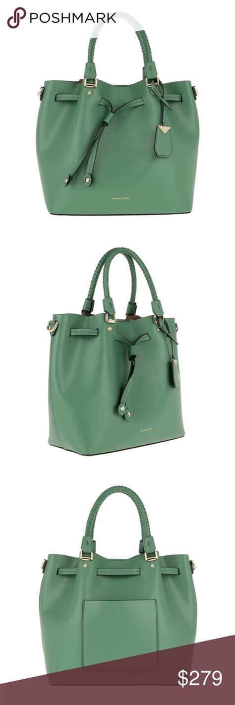 michael kors blakely pine green bucket